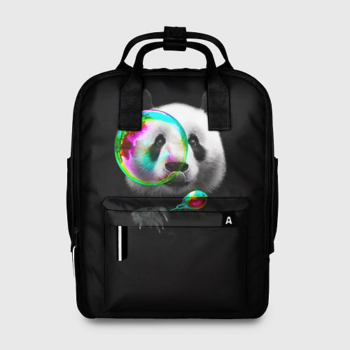 Женский рюкзак Панда и мыльный пузырь / 3D-принт – фото 1