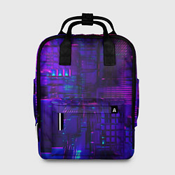 Рюкзак женский NEON CUBES, цвет: 3D-принт