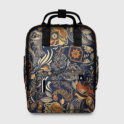 Женский рюкзак Узор орнамент цветы этно / 3D-принт – фото 1