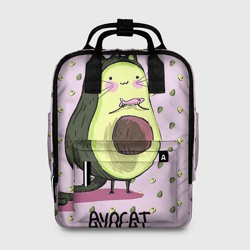 Женский рюкзак Авокадо Кот / 3D-принт – фото 1