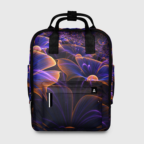 Женский рюкзак Цветки во тьме / 3D-принт – фото 1