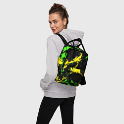 Рюкзак женский Желто-зеленый, цвет: 3D-принт — фото 2