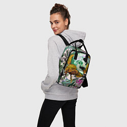Рюкзак женский Череп в цветах, цвет: 3D-принт — фото 2