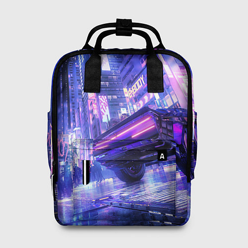 Женский рюкзак Cyberpunk city / 3D-принт – фото 1