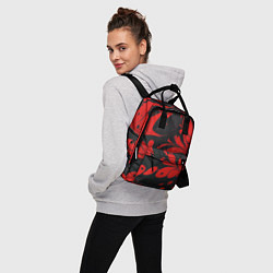Рюкзак женский Красный Мрамор, цвет: 3D-принт — фото 2
