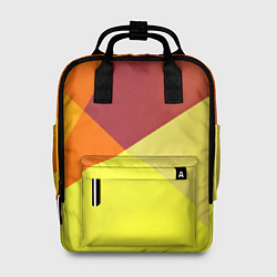 Рюкзак женский Оранжевые углы, цвет: 3D-принт