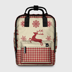Рюкзак женский Красные олени, цвет: 3D-принт