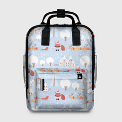Женский рюкзак Дед мороз с оленями