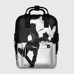 Рюкзак женский Сноубордисты, цвет: 3D-принт
