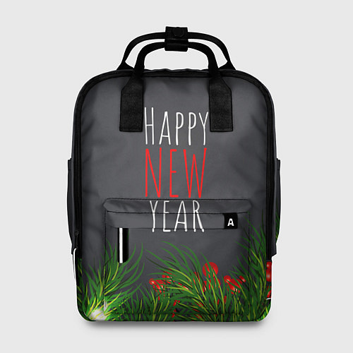 Женский рюкзак Happy New Year! / 3D-принт – фото 1