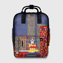 Рюкзак женский Зимний мегаполис, цвет: 3D-принт