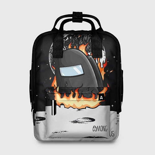 Женский рюкзак Among Us fire / 3D-принт – фото 1