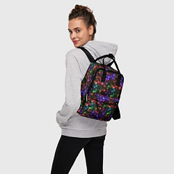 Рюкзак женский Разноцветное Сияние, цвет: 3D-принт — фото 2