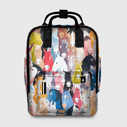 Рюкзак женский Цветные лошади, цвет: 3D-принт