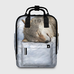 Рюкзак женский Спящий Волк, цвет: 3D-принт