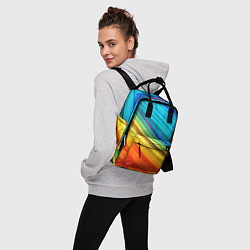 Рюкзак женский Цветной мех диагональ, цвет: 3D-принт — фото 2