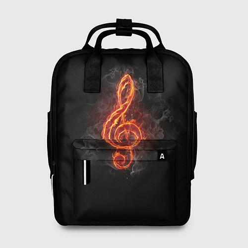 Женский рюкзак Огненный скрипичный ключ / 3D-принт – фото 1