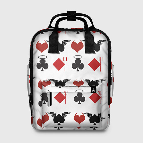 Женский рюкзак Карточные масти / 3D-принт – фото 1