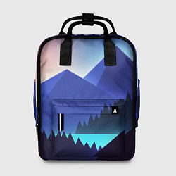 Рюкзак женский Неоновые горы, цвет: 3D-принт