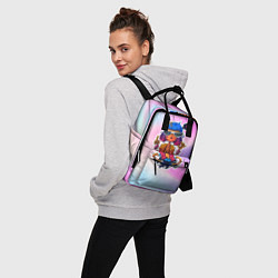 Рюкзак женский Модная чика в медитации, цвет: 3D-принт — фото 2