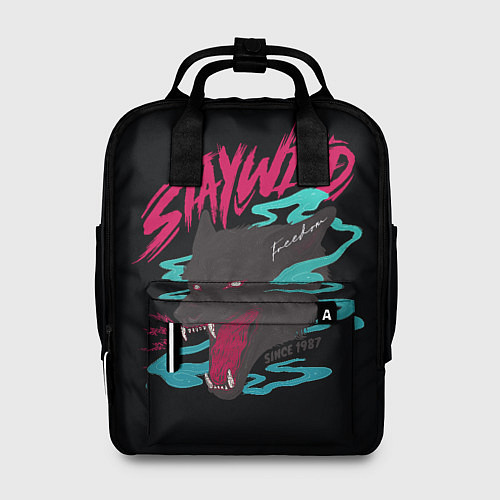 Женский рюкзак Волк StayWild / 3D-принт – фото 1