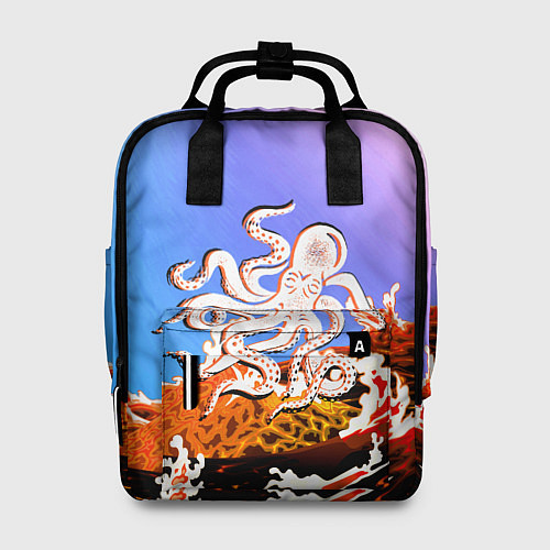 Женский рюкзак Осьминог в Лаве Градиент / 3D-принт – фото 1