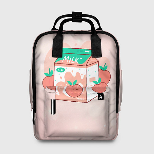 Женский рюкзак Персиковое молоко в коробке / 3D-принт – фото 1