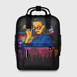 Рюкзак женский Ретро стиль Девушка, цвет: 3D-принт