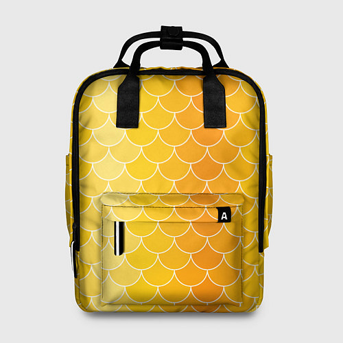 Женский рюкзак Желтая чешуя / 3D-принт – фото 1