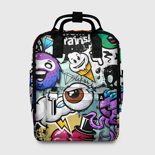 Женский рюкзак Граффити / 3D-принт – фото 1