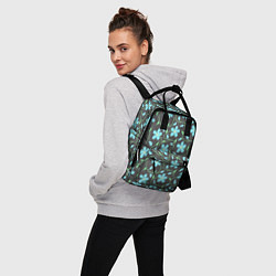 Рюкзак женский Цветочный узор на темном фоне, цвет: 3D-принт — фото 2
