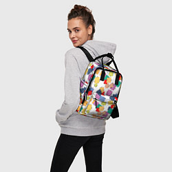Рюкзак женский Ретро узор-заплатки, цвет: 3D-принт — фото 2