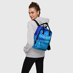 Рюкзак женский Синий-голубой абстрактный узор, цвет: 3D-принт — фото 2