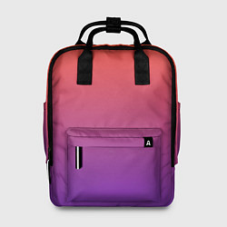 Рюкзак женский Оранжевый и Фиолетовый, цвет: 3D-принт