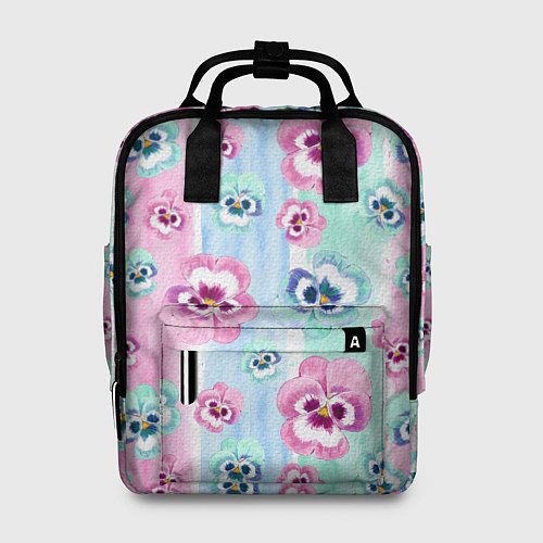 Женский рюкзак Акварельные фиалки / 3D-принт – фото 1