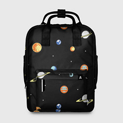 Рюкзак женский Планеты в космосе, цвет: 3D-принт