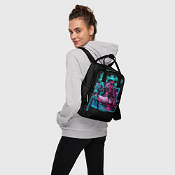 Рюкзак женский Neon girl, цвет: 3D-принт — фото 2