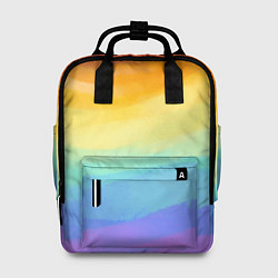 Рюкзак женский РАДУЖНЫЕ ВОЛНЫ RAINBOW WAVES Z, цвет: 3D-принт