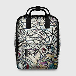 Рюкзак женский Светлая абстракция, цвет: 3D-принт