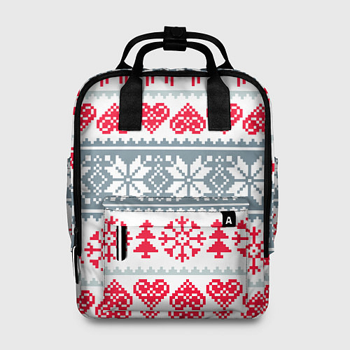 Женский рюкзак Вязаный рисунок / 3D-принт – фото 1