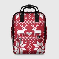 Рюкзак женский Рождественские олени, цвет: 3D-принт