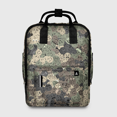 Женский рюкзак Эмодзи камуфляж / 3D-принт – фото 1