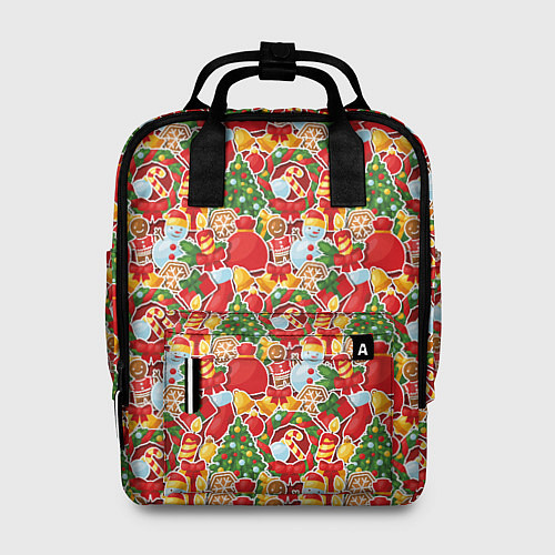 Женский рюкзак Merry Christmas символика / 3D-принт – фото 1