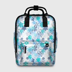 Рюкзак женский Зимние Снежные Узоры, цвет: 3D-принт