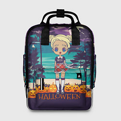 Рюкзак женский Кукла аниме на море Хеллоуин, цвет: 3D-принт