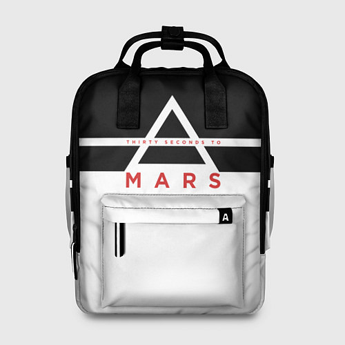 Женский рюкзак Thirty Seconds to Mars черно-белая / 3D-принт – фото 1