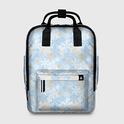 Рюкзак женский Узоры Снежинки, цвет: 3D-принт