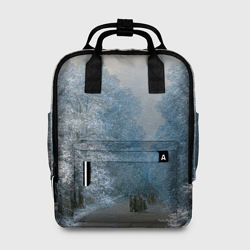 Женский рюкзак Зимний пейзаж картина маслом / 3D-принт – фото 1
