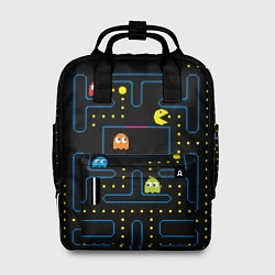 Рюкзак женский Пиксельный Пакман, цвет: 3D-принт