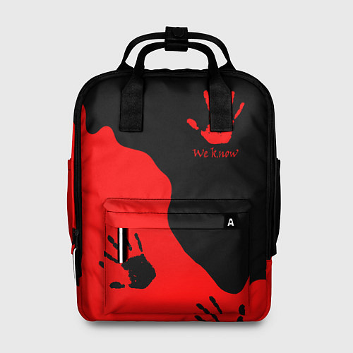 Женский рюкзак WE KNOW RED LOGO / 3D-принт – фото 1